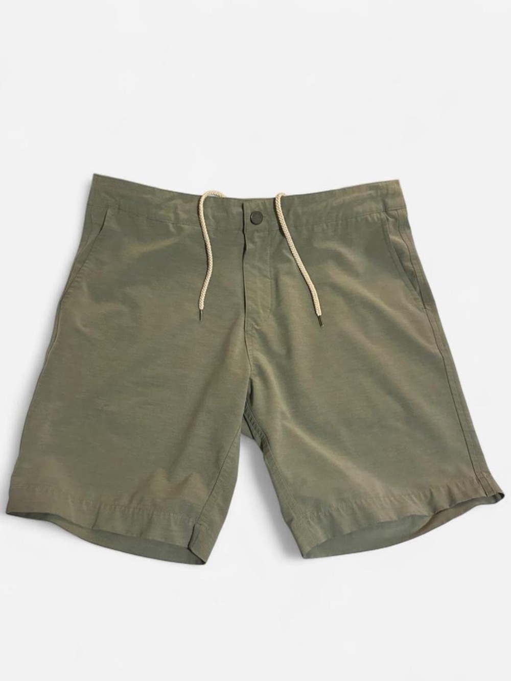Faherty All Day Hybrid Shorts in Trail Olive / Sage Green (Size 34)